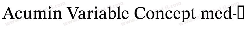 Acumin Variable Concept med字体转换
